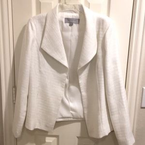 Open white cardigan